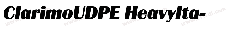 ClarimoUDPE HeavyIta字体转换